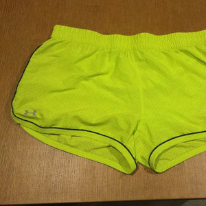 UA Under Armour Heat Gear Run Shorts Neon Yellow